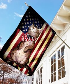 cat american flag 7394