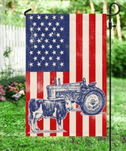 cattle flag tractor cow american flag trv1975f 1080