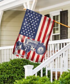 cattle flag tractor cow american flag trv1975f 7743