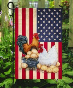 chicken coop american us flag 2606