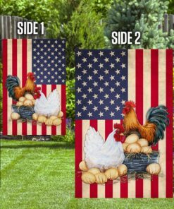 chicken coop american us flag 4109