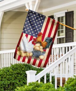 chicken coop american us flag 7802