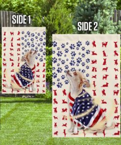 chihuahua dog american flag 2395