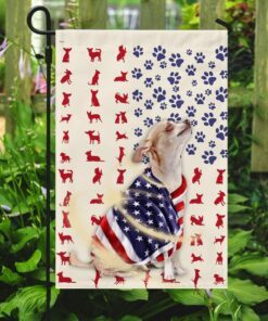 chihuahua dog american flag 6531