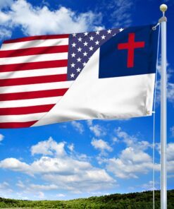 christian flag american christian grommet flag qtr261gf 1323