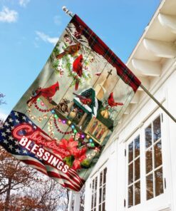 christmas blessings flag 1129