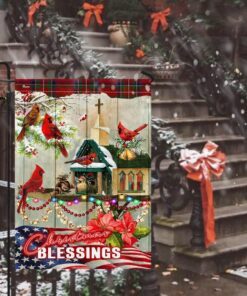 christmas blessings flag 1166