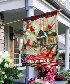 christmas blessings flag 2467