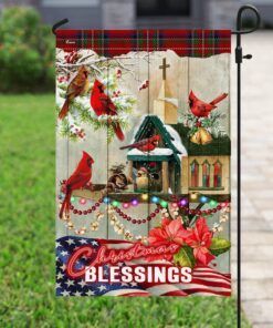 christmas blessings flag 4455