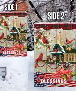 christmas blessings flag 4544