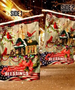 christmas blessings flag 8858