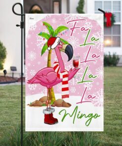 christmas flamingo flag lala nnt115f 1040