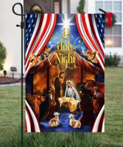 christmas silent night flag jesus is born thh3510f 5016