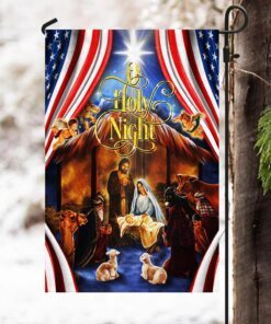 christmas silent night flag jesus is born thh3510f 5601