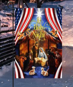 christmas silent night flag jesus is born thh3510f 8889