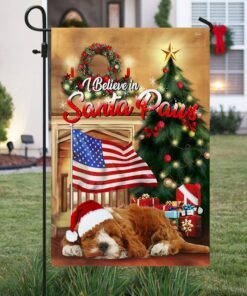 cockapoo flag santa paws merry christmas anl0297fv3 2010