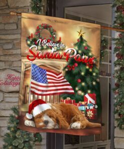 cockapoo flag santa paws merry christmas anl0297fv3 2550