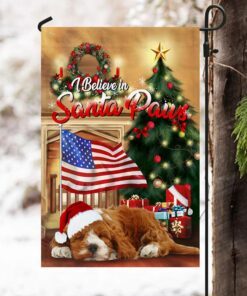 cockapoo flag santa paws merry christmas anl0297fv3 5441