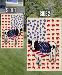 cow flag dairy cattle american flag qtr15f 8109