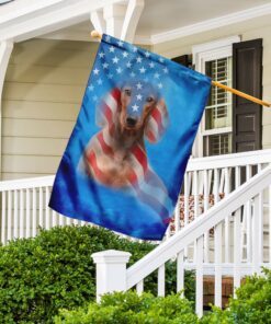 dachshund dog stars &amp stripes flag 5912