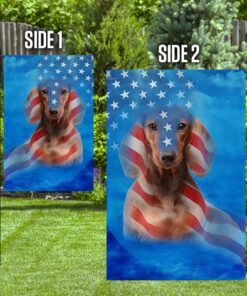 dachshund dog stars &amp stripes flag 6986