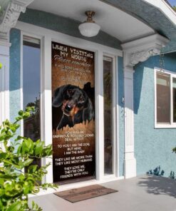 dachshund when visiting my house door cover 8007