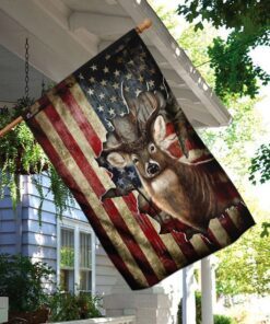 deer america us flag 8417