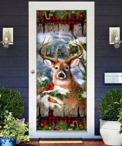 deer christmas door cover 1340