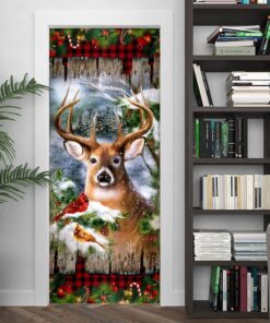 deer christmas door cover 3521