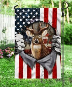 deer flag deer hunting american flag qtr102f 3609