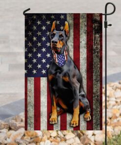 doberman pinscher flag 2797