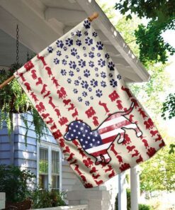 dog dachshund american flag 5910