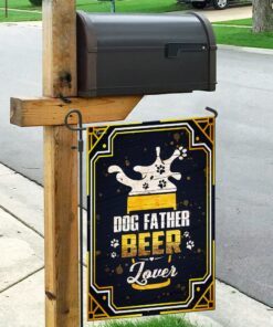 dog father beer lover flag 1556