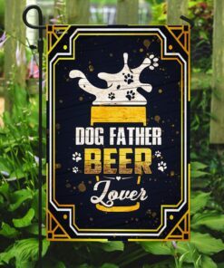 dog father beer lover flag 5677