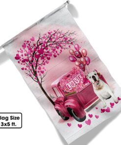 dog flag valentine english bulldog dog flag qtr380fv1 1110