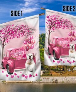 dog flag valentine english bulldog dog flag qtr380fv1 6138