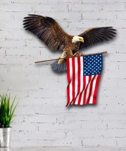 eagle with american flag hanging metal sign qnk751msv21 2149