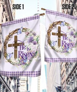 easter cross he is risen flag mln949f 1436