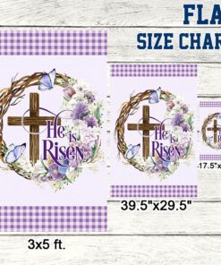 easter cross he is risen flag mln949f 3904