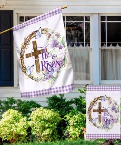 easter cross he is risen flag mln949f 6394