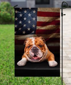 english bulldog american flag 2614