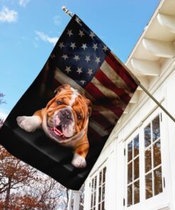 english bulldog american flag 5966