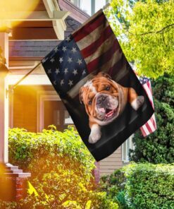 english bulldog american flag 6709