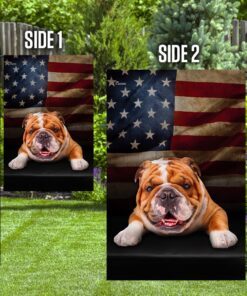 english bulldog american flag 8377