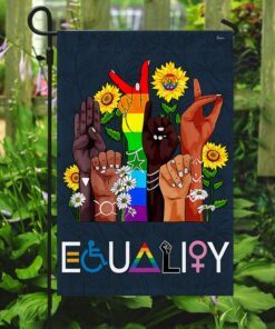 equality hands lgbt human rights hippie sunflowers flag mln307f 1480