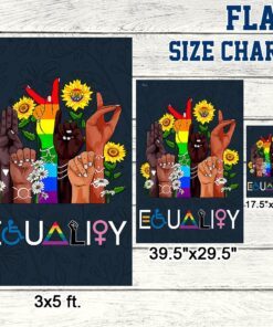 equality hands lgbt human rights hippie sunflowers flag mln307f 4568