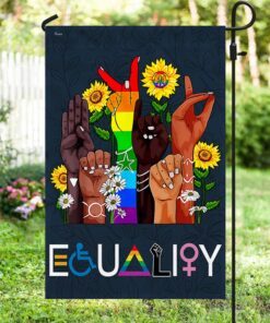 equality hands lgbt human rights hippie sunflowers flag mln307f 4603