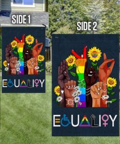 equality hands lgbt human rights hippie sunflowers flag mln307f 7968