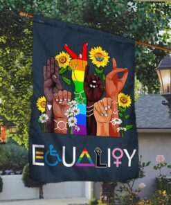 equality hands lgbt human rights hippie sunflowers flag mln307f 8276