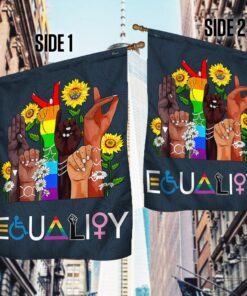 equality hands lgbt human rights hippie sunflowers flag mln307f 8722